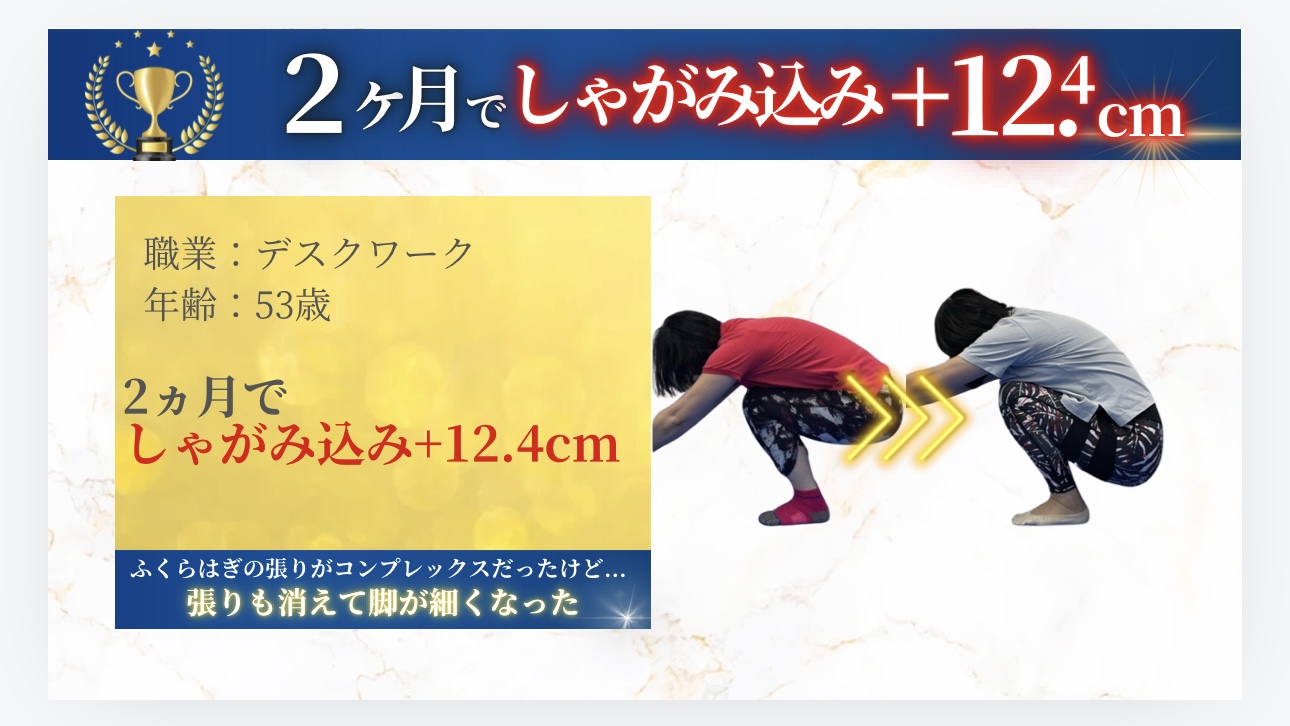 しゃがみこみのbefor after