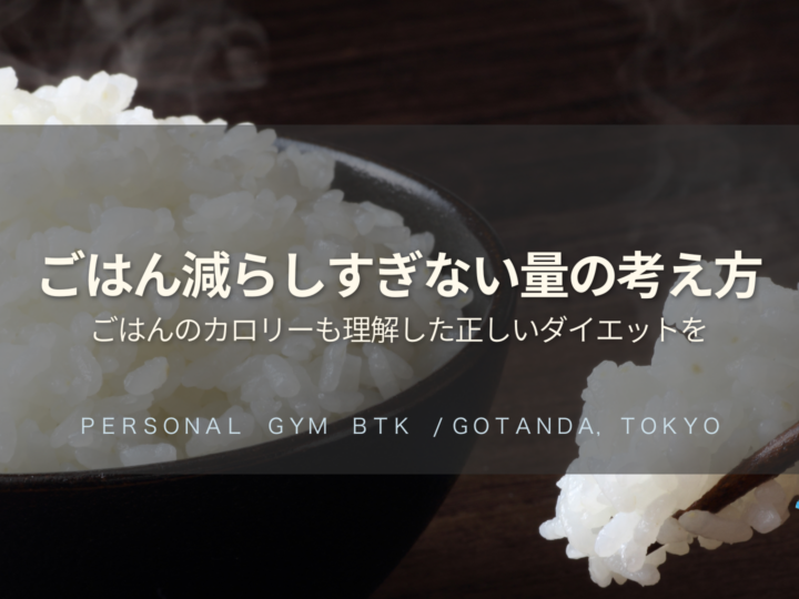 ごはんをダイエット中に減らしすぎないための量の考え方